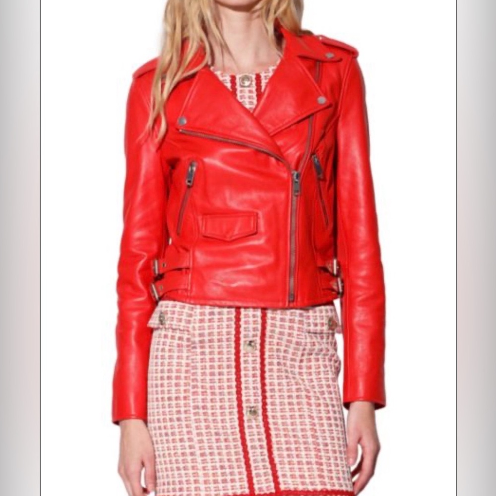 Walter Baker Liz Biker Jacket L - Picture 1 of 10